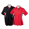 Men's or Ladies' Polo Shirt w/ Contrasting 2 Color Block Panels - 25 Day Custom Overseas Express